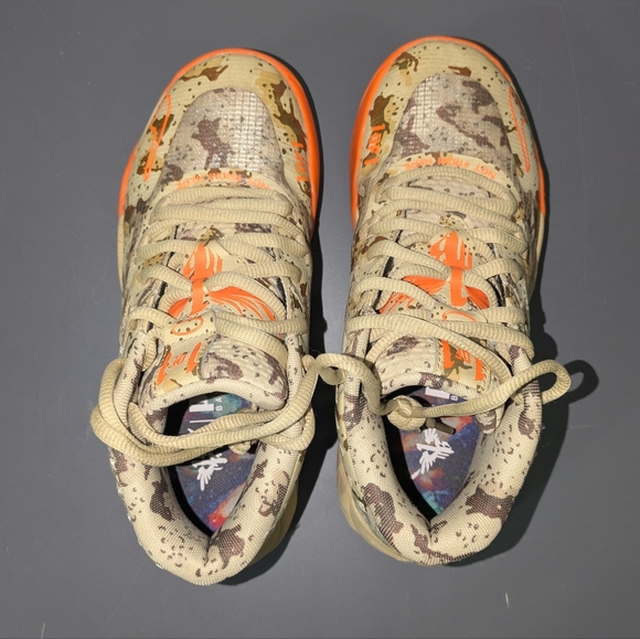 Puma LaMelo Ball MB.01 Size 5.5 youth Beige Orange Camo - Picture 7 of 9